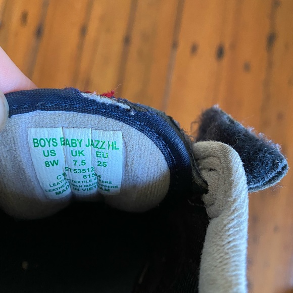 Used condition Saucony sneakers size T8W Navy blue - Picture 4 of 5